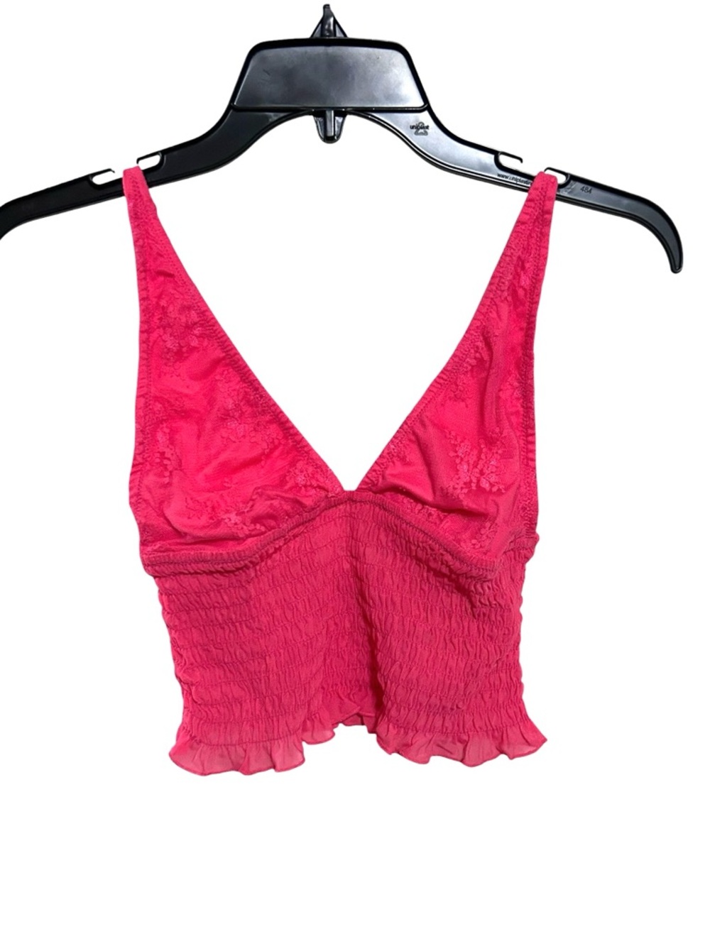 Urban Outfitters Out From Under Firecracker Smocked Cropped Top Pink Small, Med - Picture 3 of 7